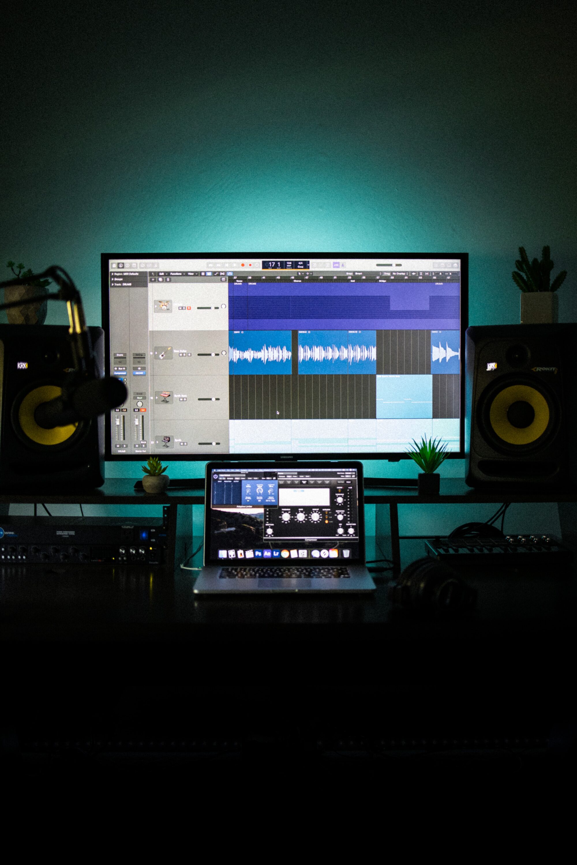 Music editing studio